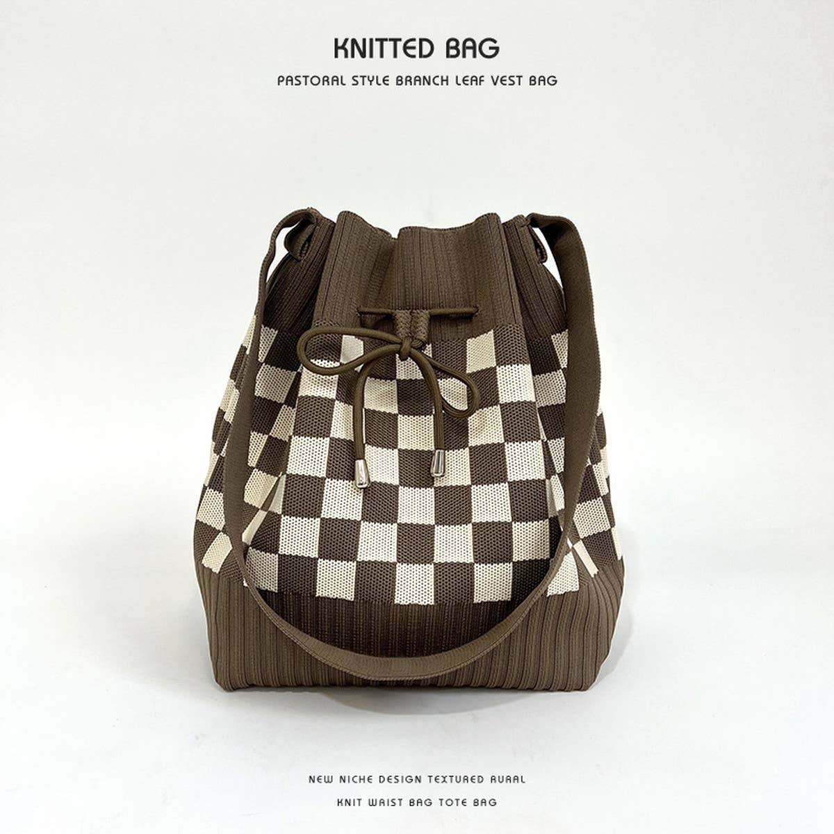 2024 CASUAL DRAWSTRING BUCKET KNITTED BAG_CWAB2375