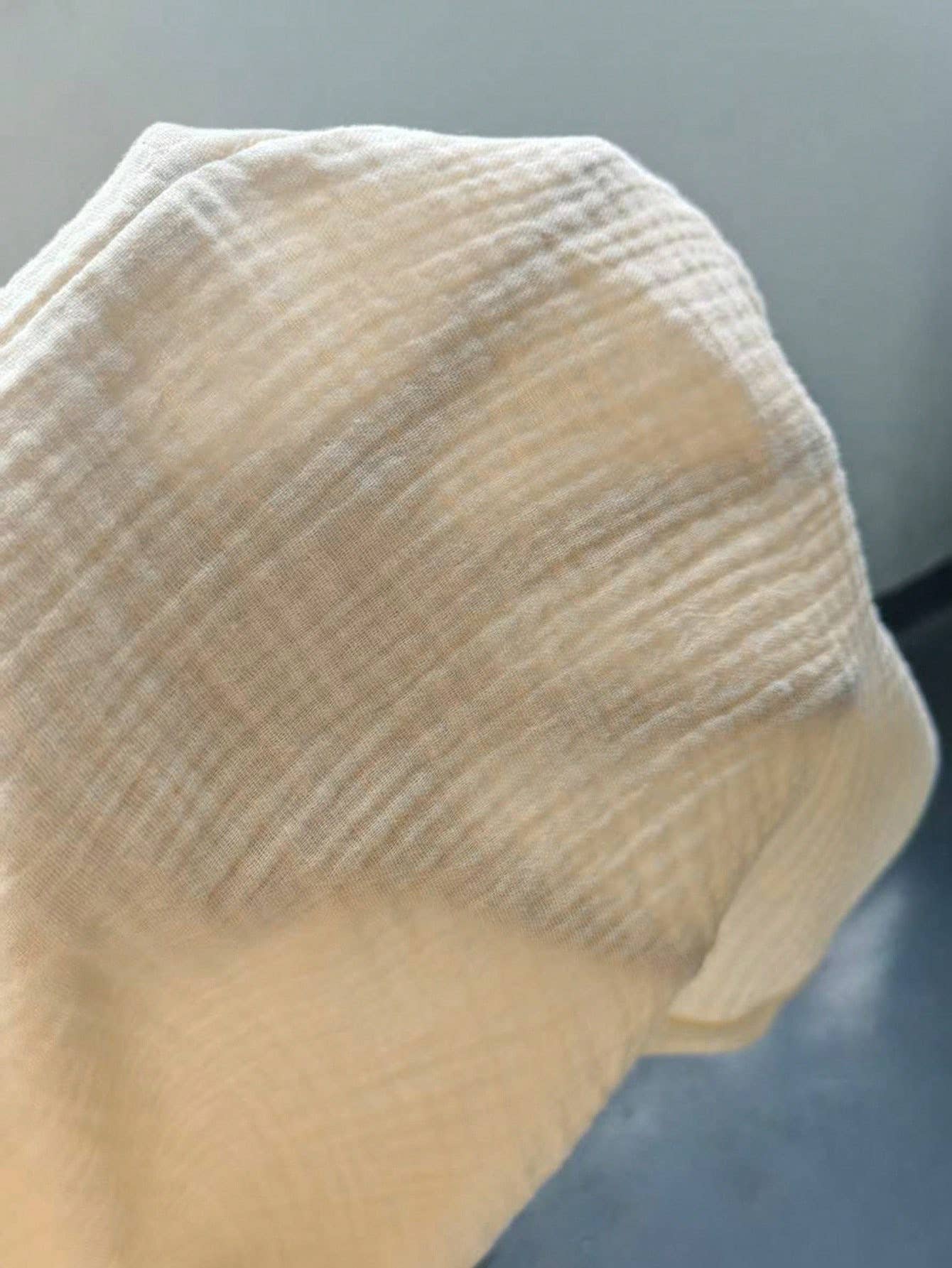 Pure cotton pure color easy wide-legged pants