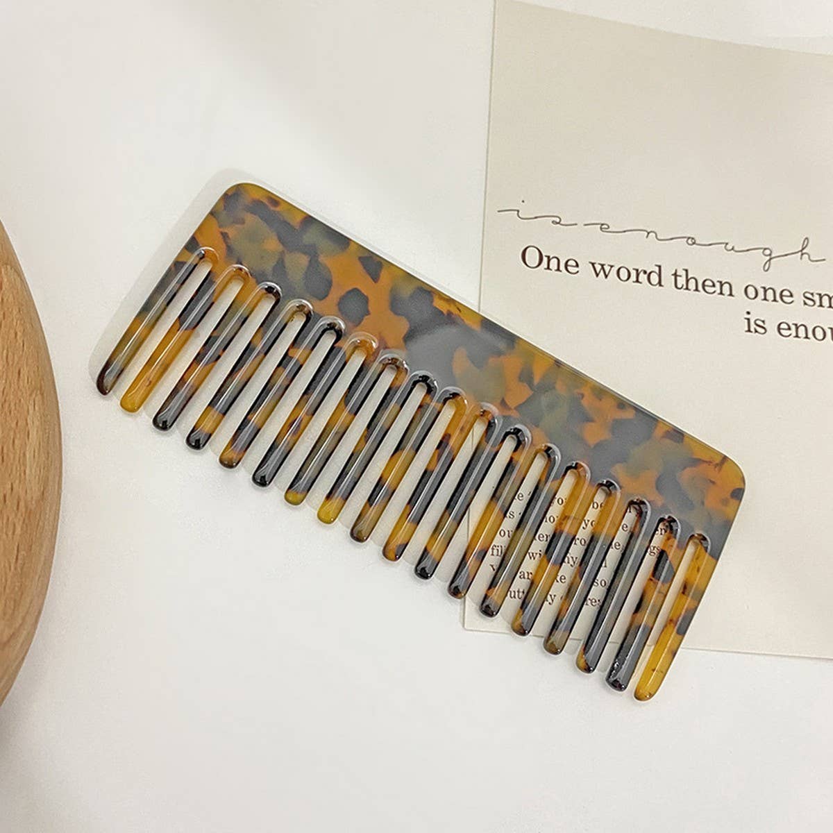 Retro Acetate Hair Comb Floral Colorful Design_CWMM6401