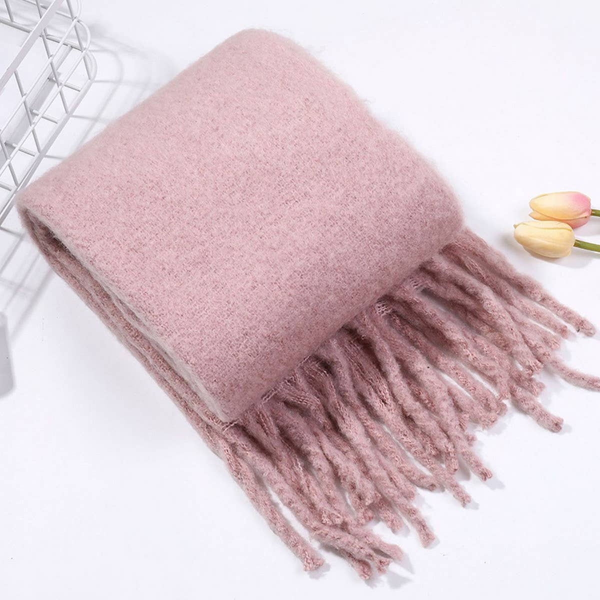 Soft Mohair Feel Scarf - Cozy Winter Wrap_CWASC0323