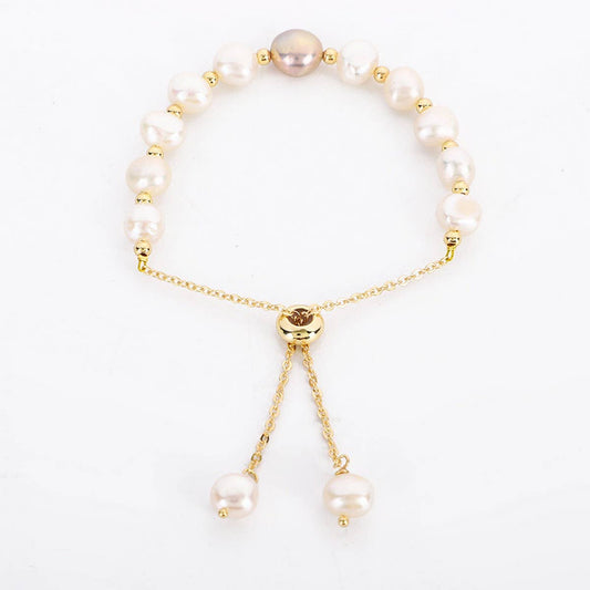 SIMPLE BAROQUE PEARL BRACELET