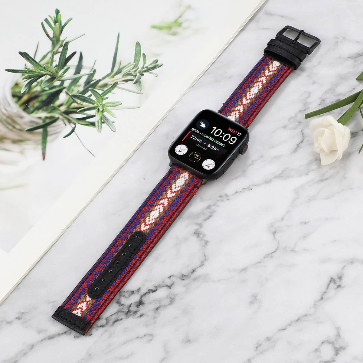 APPLE WATCH/IWATCH9 ETHNIC STYLE LEATHER STRAP_CWWW0059