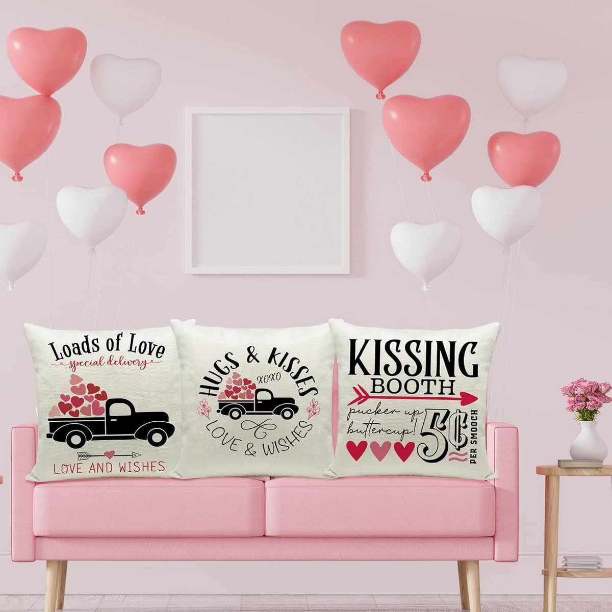 SIMPLE VALENTINE'S DAY LETTER PRINT PILLOWCASE_CWMM0778