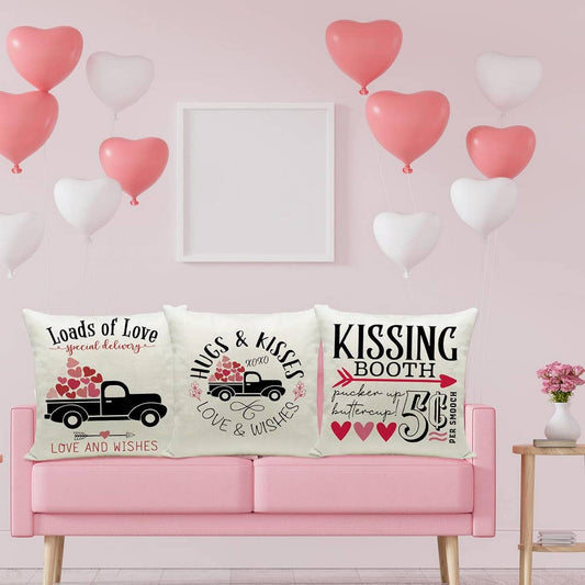 SIMPLE VALENTINE'S DAY LETTER PRINT PILLOWCASE_CWMM0778