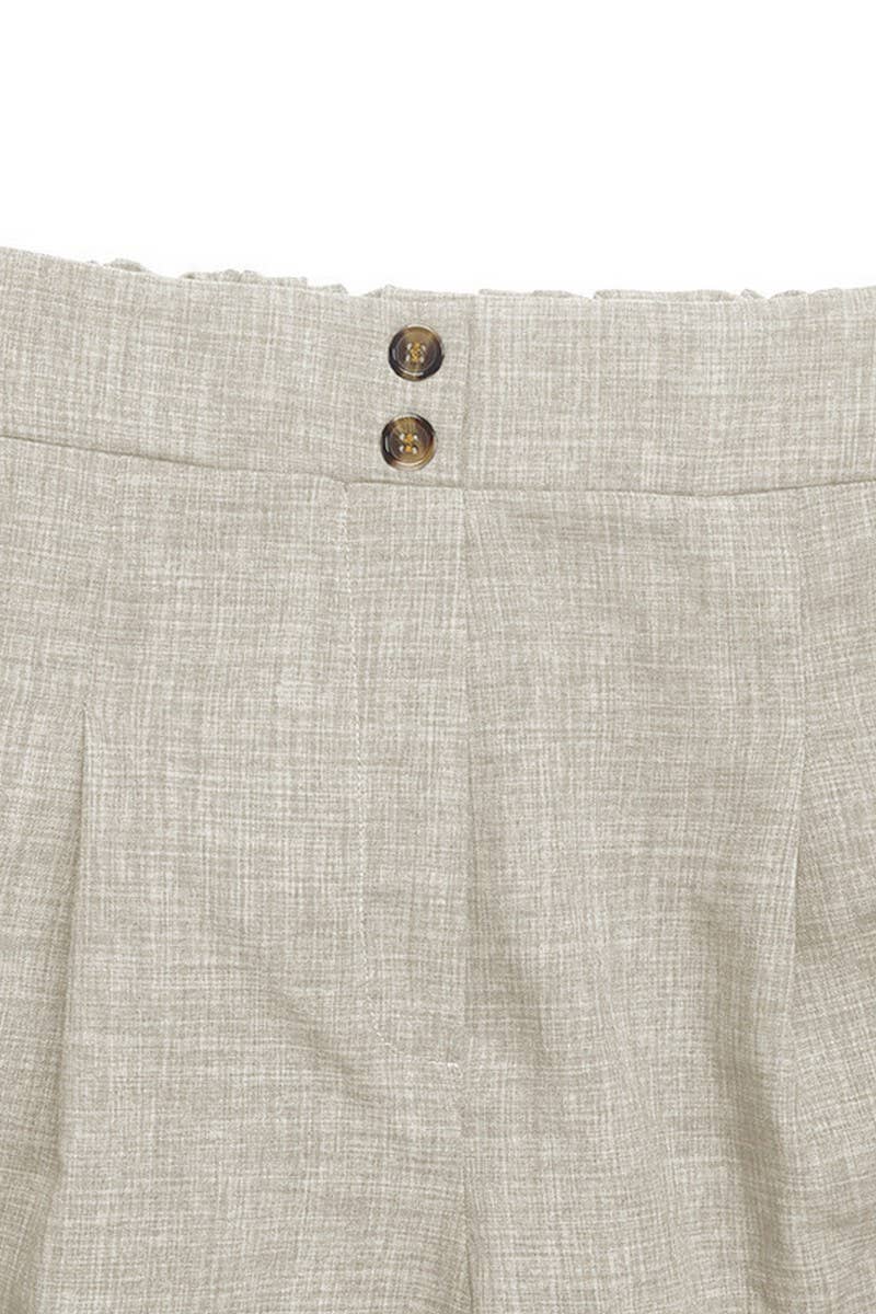 CWBSP0579_CASUAL SOLID COMMUTER WIDE LEG SHORTS