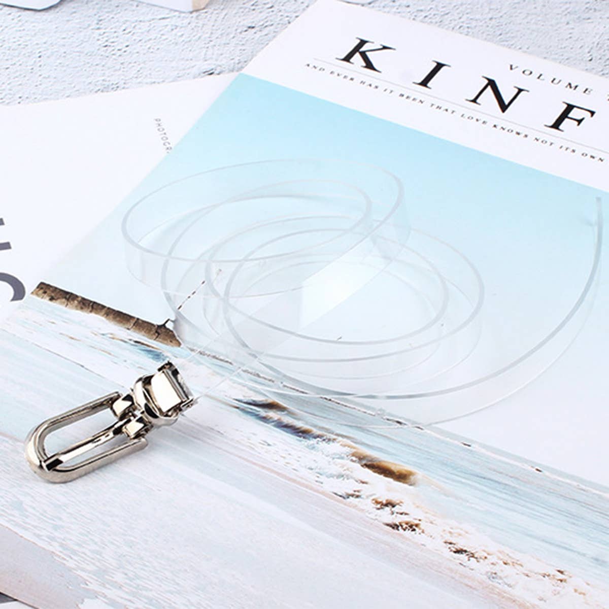 CWABE0963_SUMMER LADIES TRANSPARENT COLORFUL THIN BELT