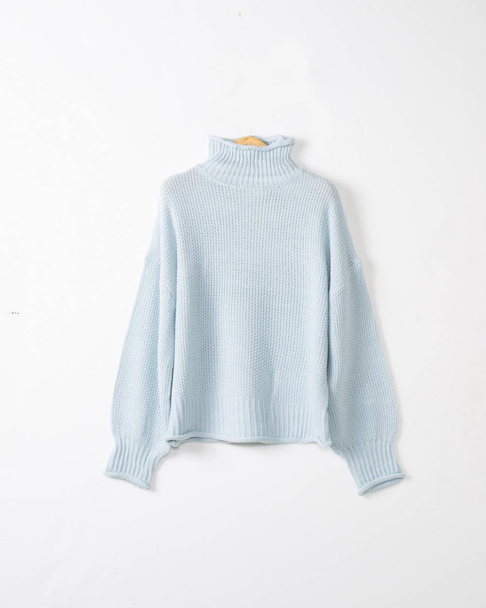 STYLISH CASUAL TURTLENECK SWEATER IN SOLID COLOR