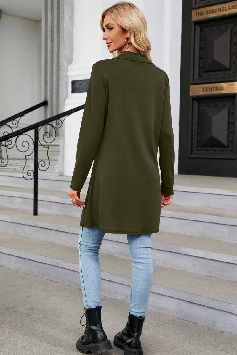 CWOCAL2124_SOLID COLOR BUTTON-UP LONG SLEEVE KNIT CARDIGAN