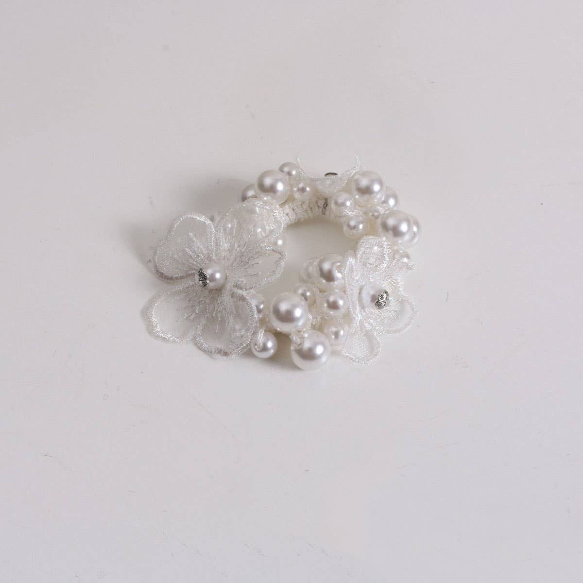Boho Pearl Flower Hair Tie Elegant Fairy Style_CWAHA6781