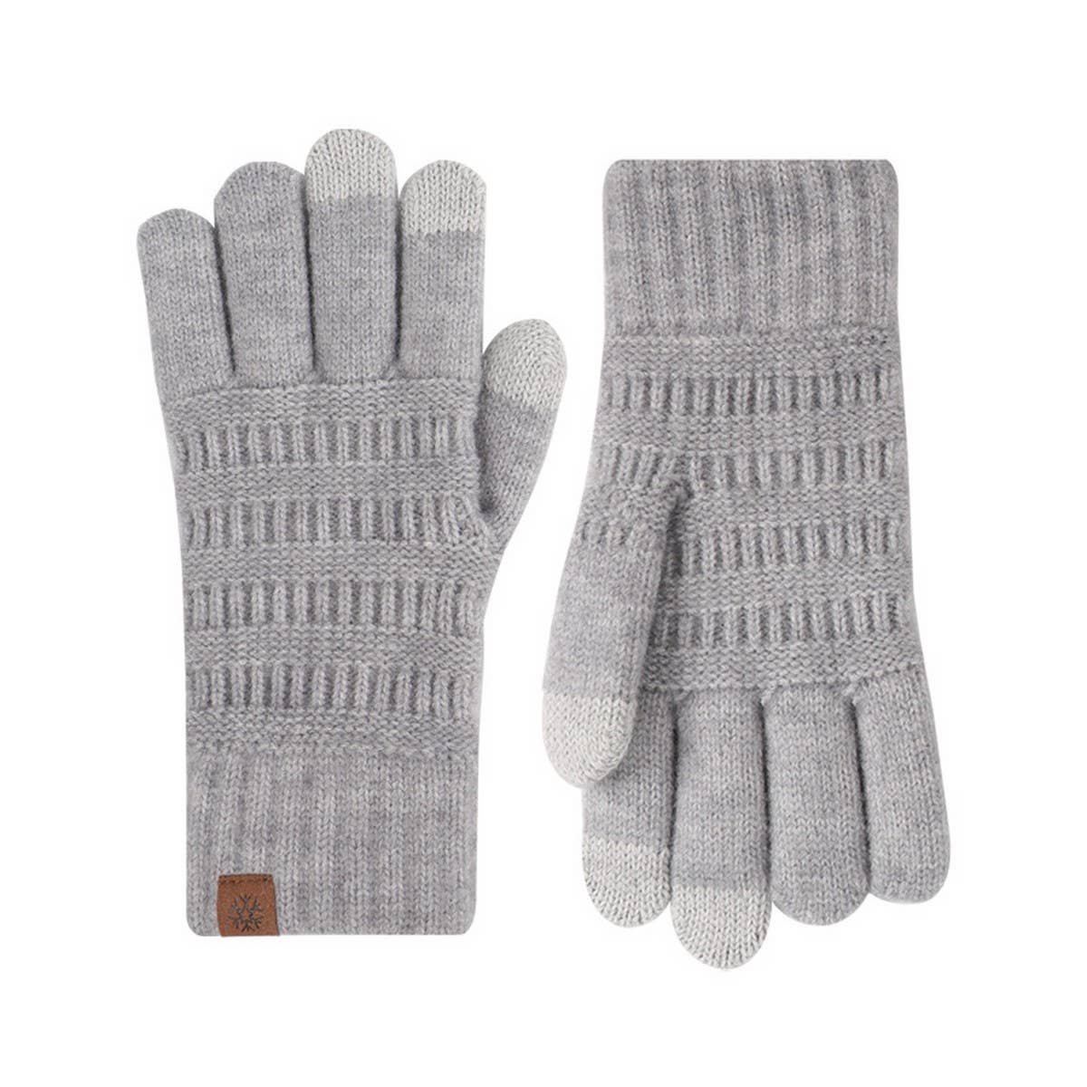 WOMEN'S WINTER SOLID COLOR WOOL KNITTED GLOVES_CWAG0405