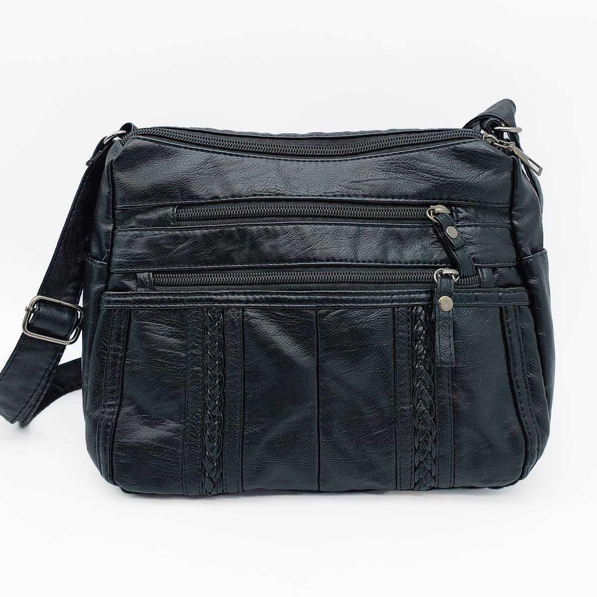 TEXTURE SOFT LEATHER MESSENGER BAG_CUAB0032