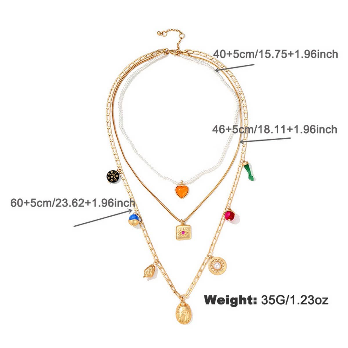 WOMEN'S VINTAGE EVIL EYE NECKLACE AND EARRINGS SET