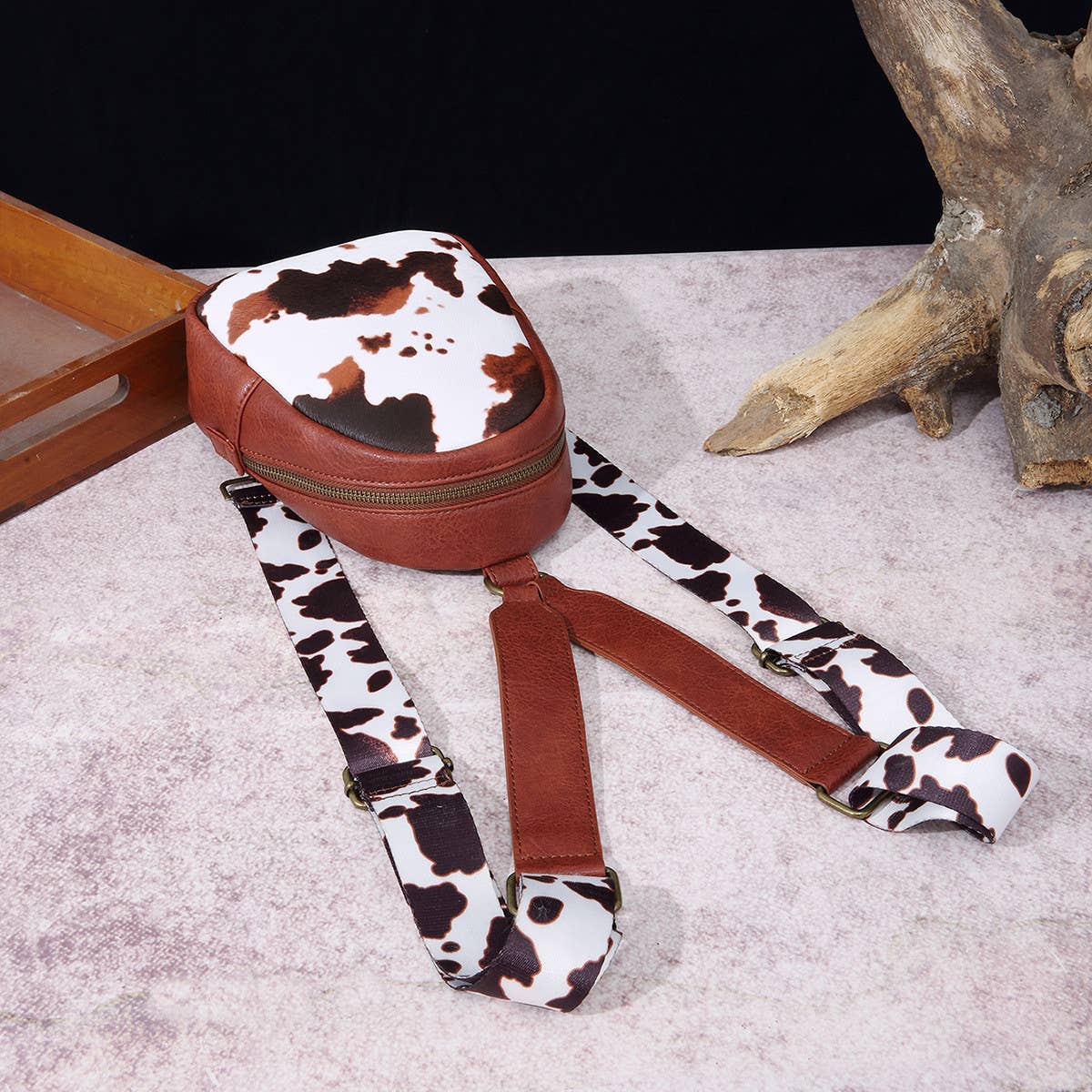 VINTAGE PRINT WESTERN SHOULDER BAG_CWAB2585