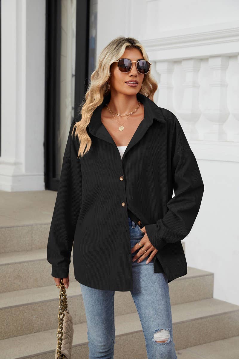 CWOCO0501_NEW COLLAR CASUAL LONG SLEEVED SHIRT JACKET