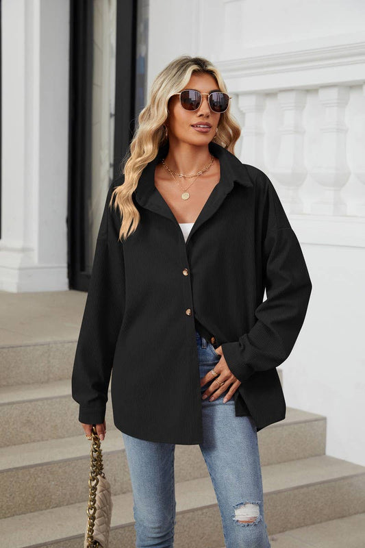 CWOCO0501_NEW COLLAR CASUAL LONG SLEEVED SHIRT JACKET