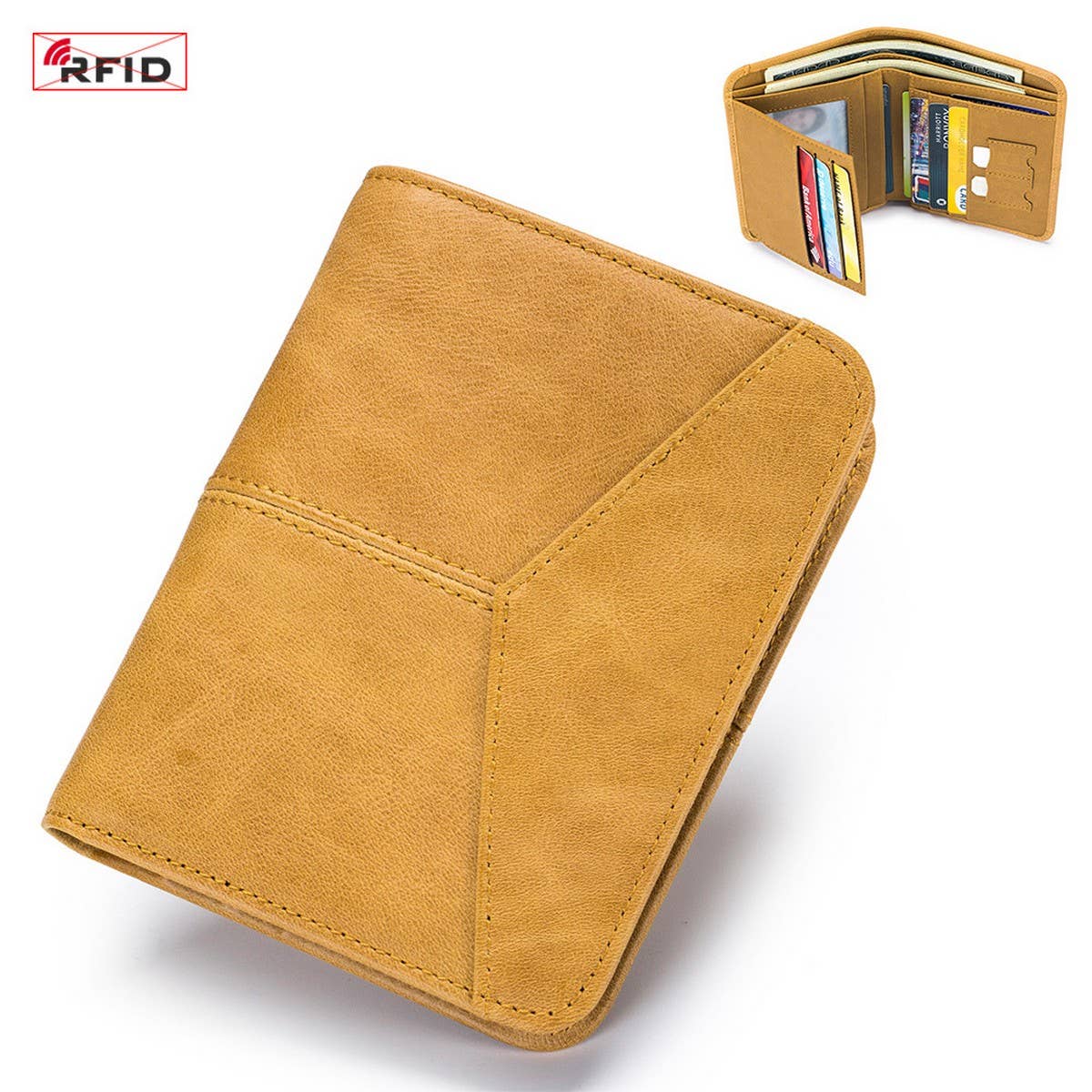 VINTAGE ANTI-THEFT MULTIFUNCTIONAL LEATHER WALLET_CWAB3821