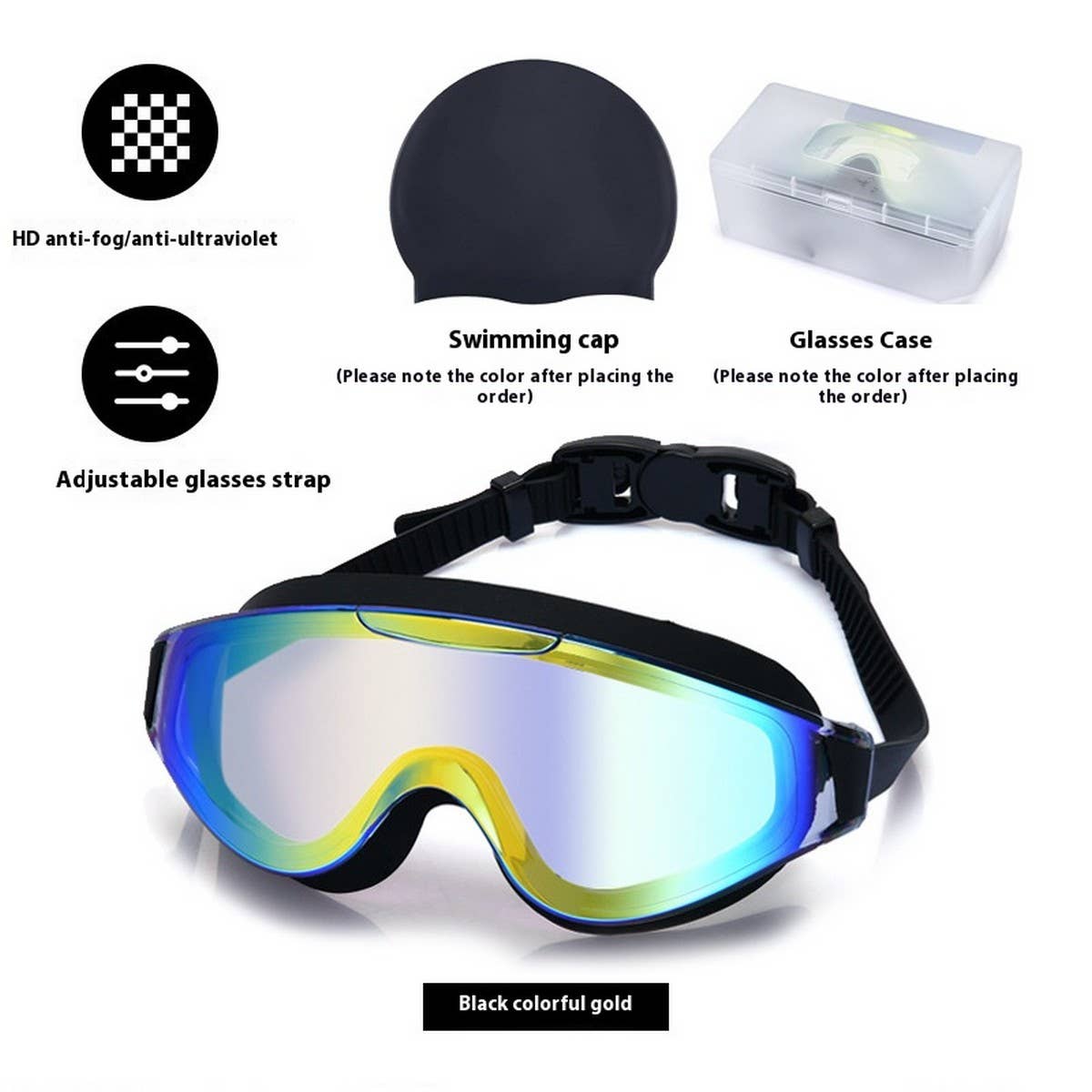 Pro Swim Goggles Set, HD, UV Protection, Silicone_CWASG1055