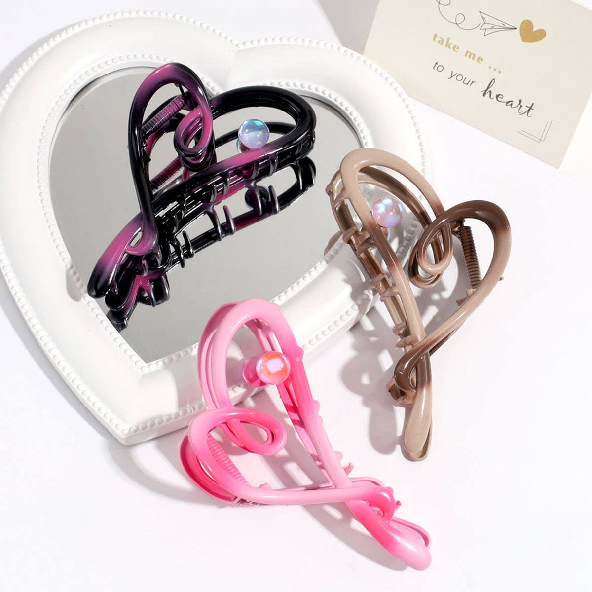 2024 NEW GRADIENT HOLLOW HEART HAIRPIN_CWAHA2334
