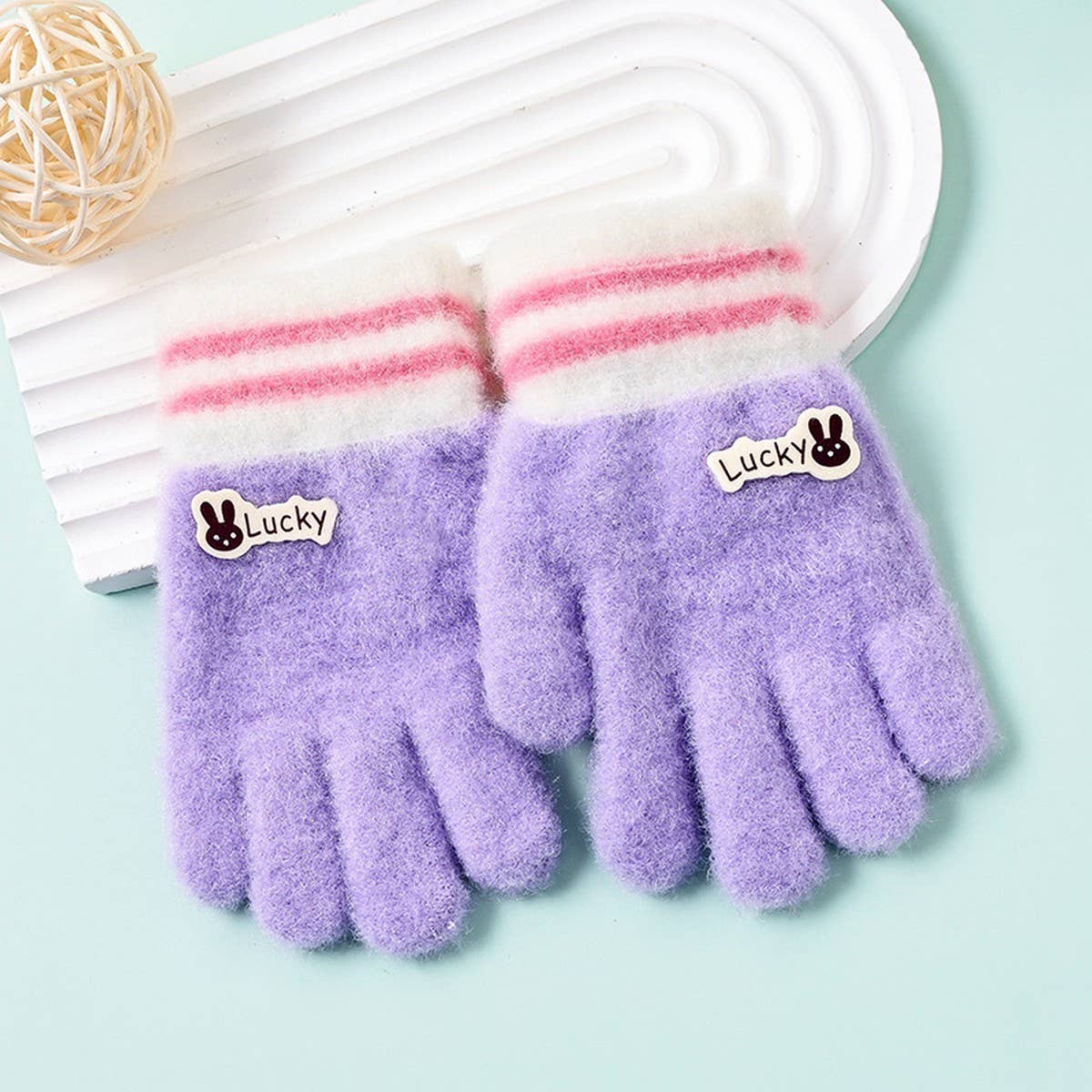 CWAG0281_CARTOON FULL FINGER PLUSH CHILDREN'S GLOVES