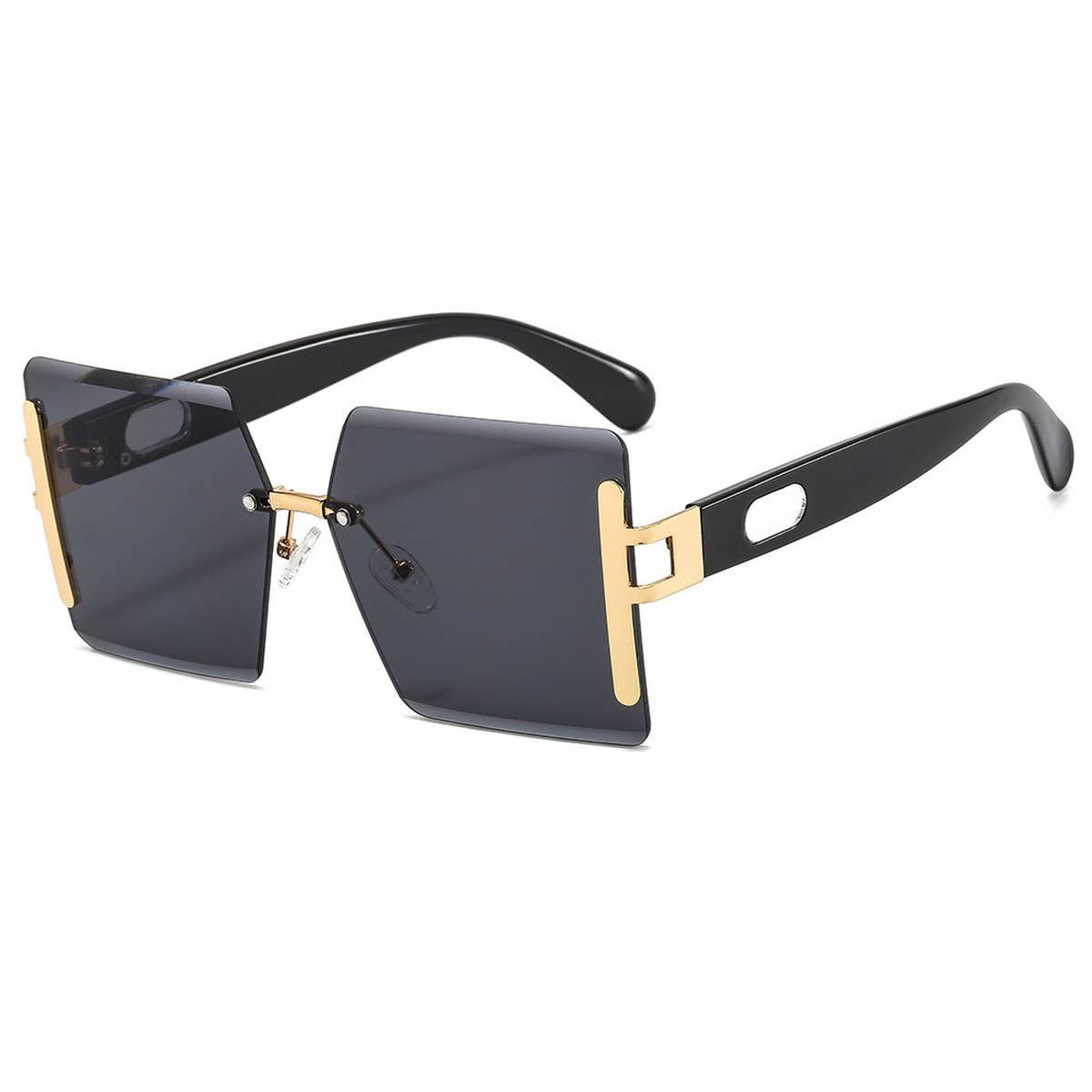 Rimless Cut Edge Ocean Lens Sunglasses Unisex