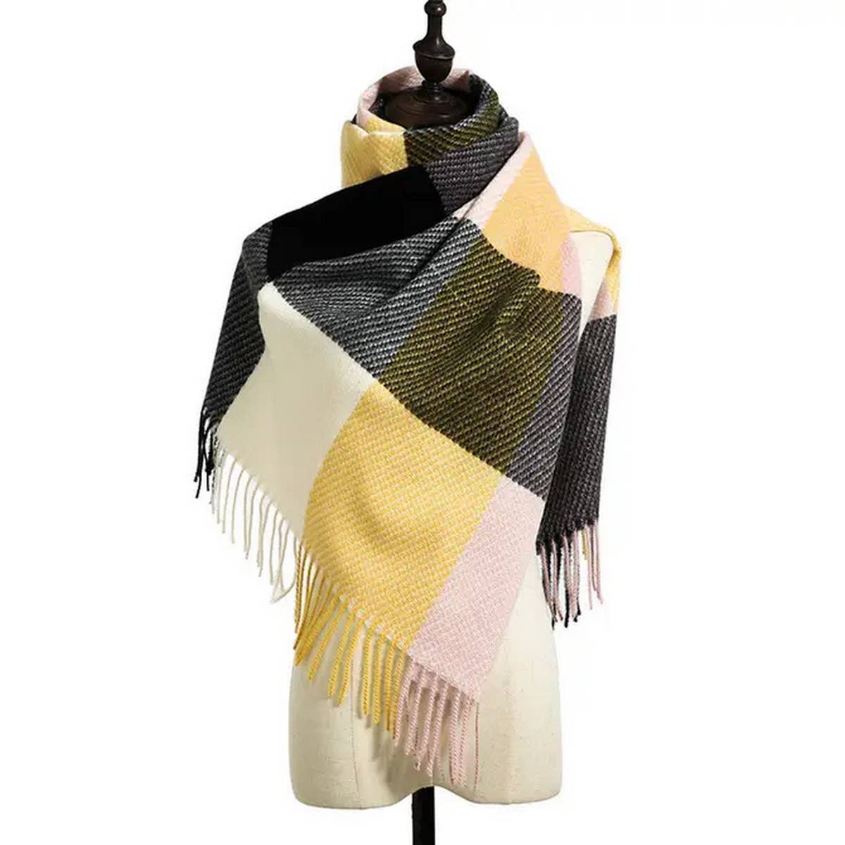 AUTUMN WINTER PLAID  THICK SHAWL SCARF_CWASC0176