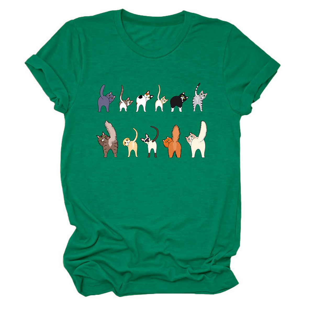 Cute Cat Graphic Tee ? 11 Cats Turn Around