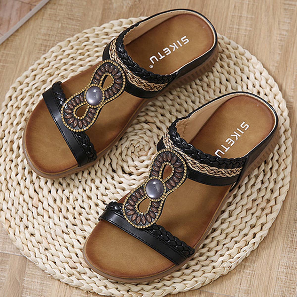VINTAGE WOVEN COMFORTABLE SANDALS