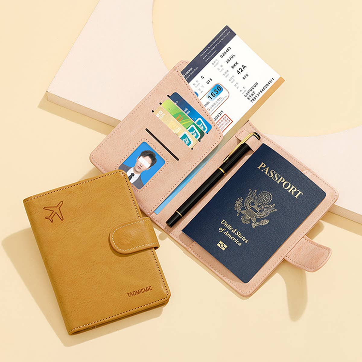 Vintage RFID Travel Passport Wallet_CWAB1611