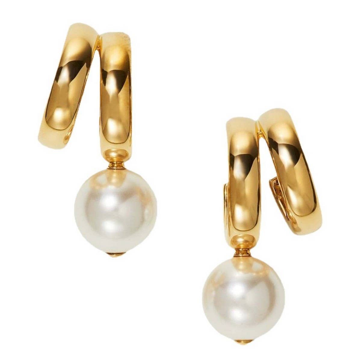 New Fashion Irregular Line Pearl Earrings