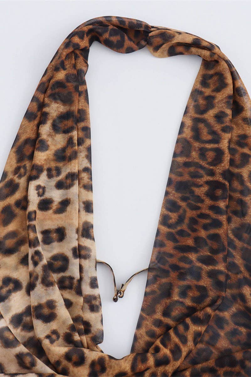 CWDHL0634_SEXY BACKLESS HALTER NECK LEOPARD PRINT DRESS