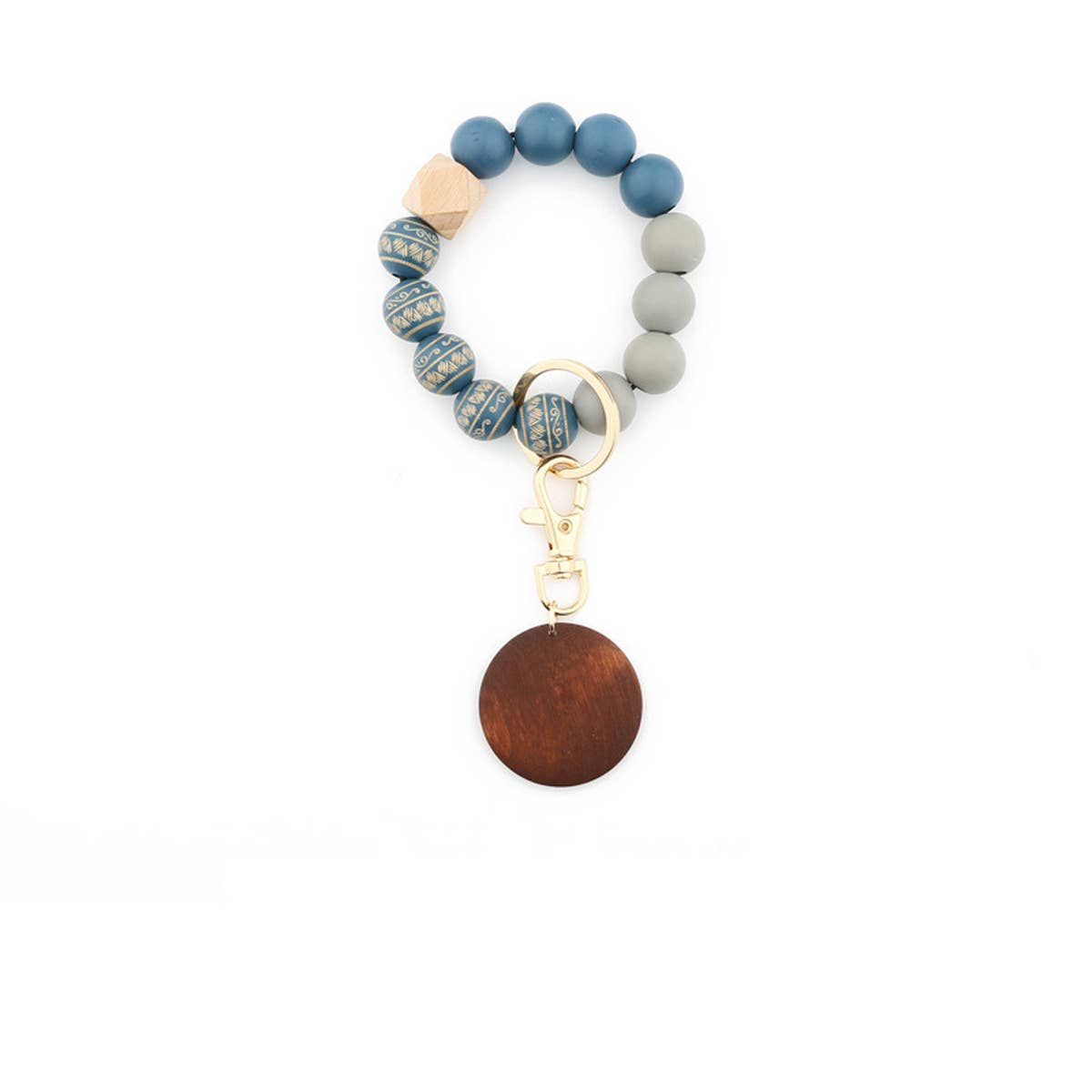 TASSEL LATTICE WOODEN BEAD KEYCHAIN
