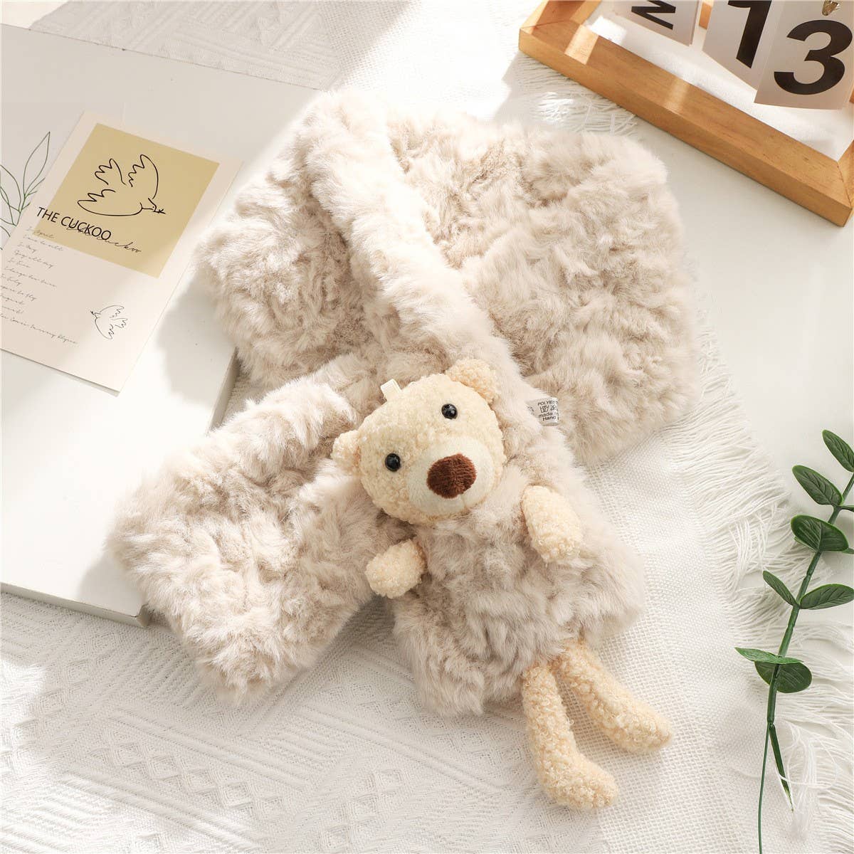 2024 CUTE CARTOON BEAR WARM SCARF_CWASC1255