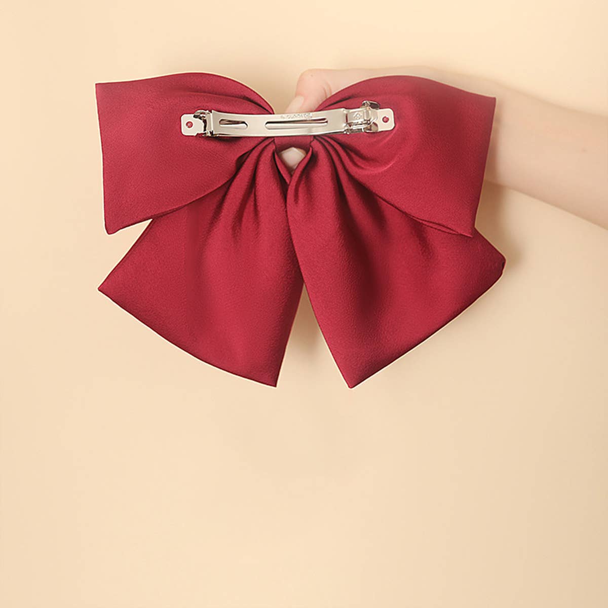 ELEGANT TEXTURE BIG BOW HAIRPIN