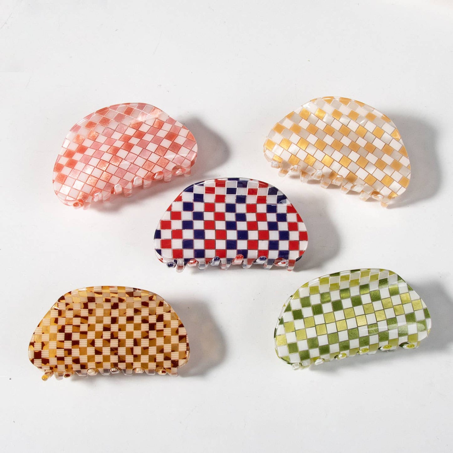 3.1in Mini Plaid Claw Clip for Hair Back Head Use_CWAHA0326
