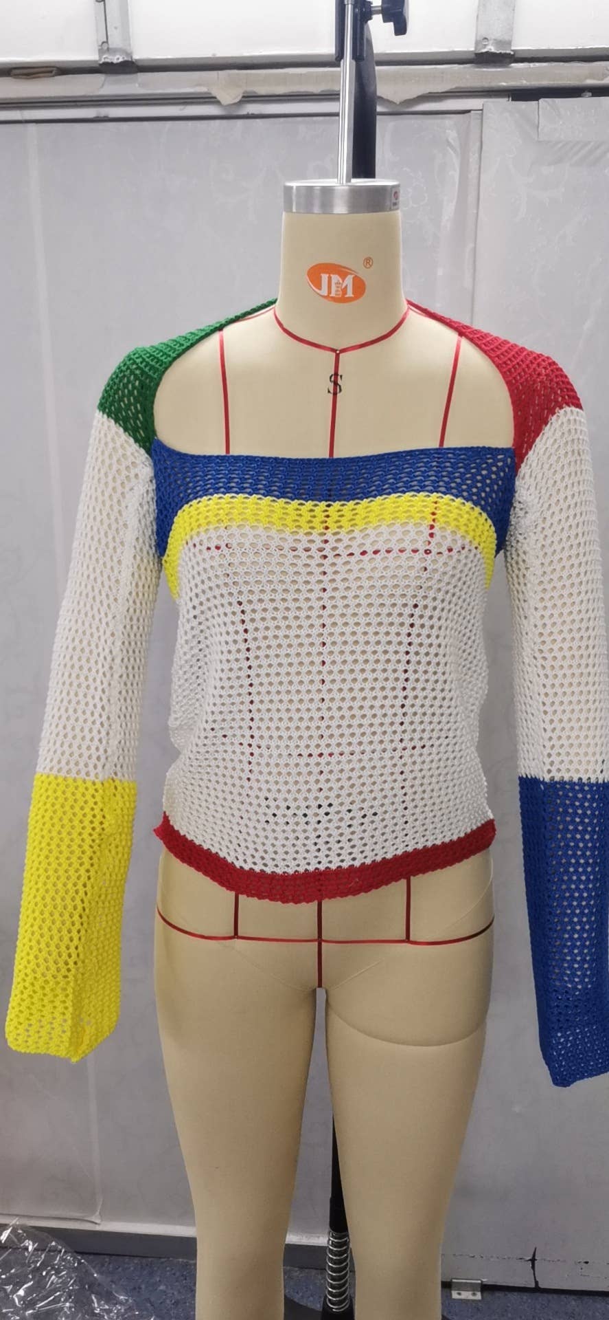 FASHION CASUAL HOLLOW KNIT LONG SLEEVE