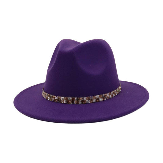 Unisex Vintage Wool FedoraHat British Ethnic Style_CWAH04392