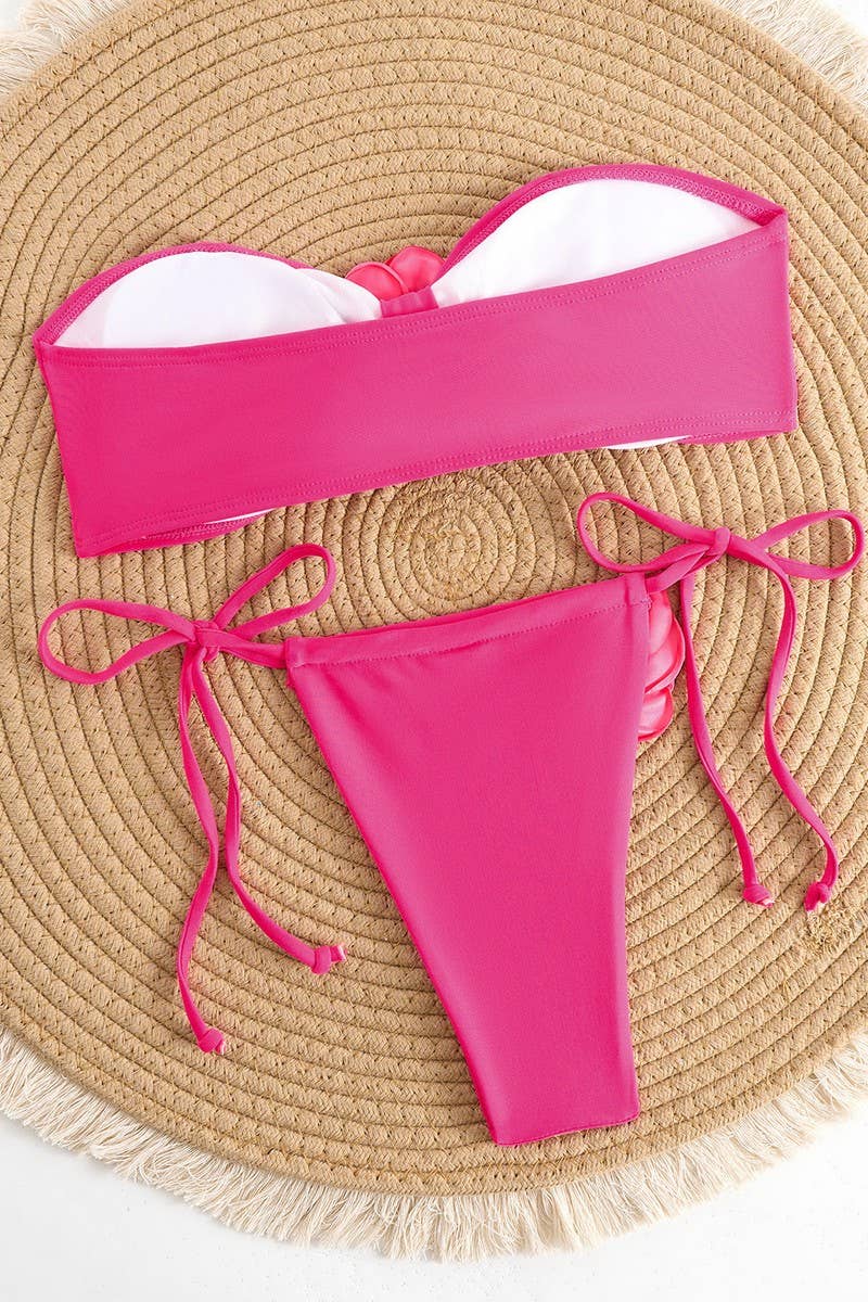 CWMW0872_THREE-DIMENSIONAL FLOWER TWO-PIECE SWIMSUIT