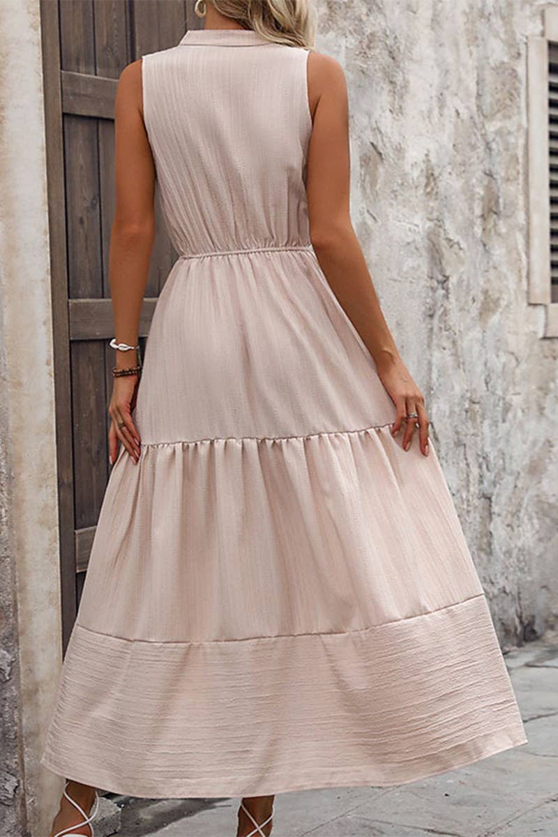 SOLID COLOR TEMPERAMENT SLIM DRESS_CWDMD1235