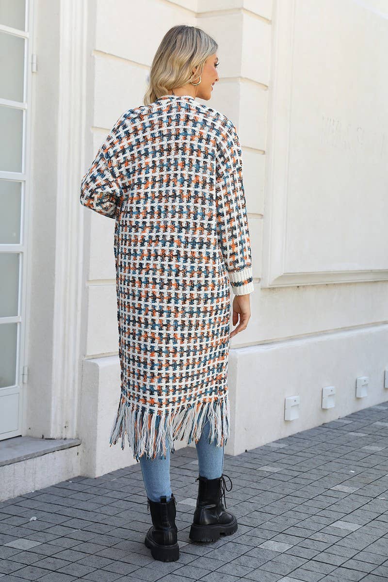 CWOCAL0933_FRINGED LONG COLORFUL CARDIGAN COAT