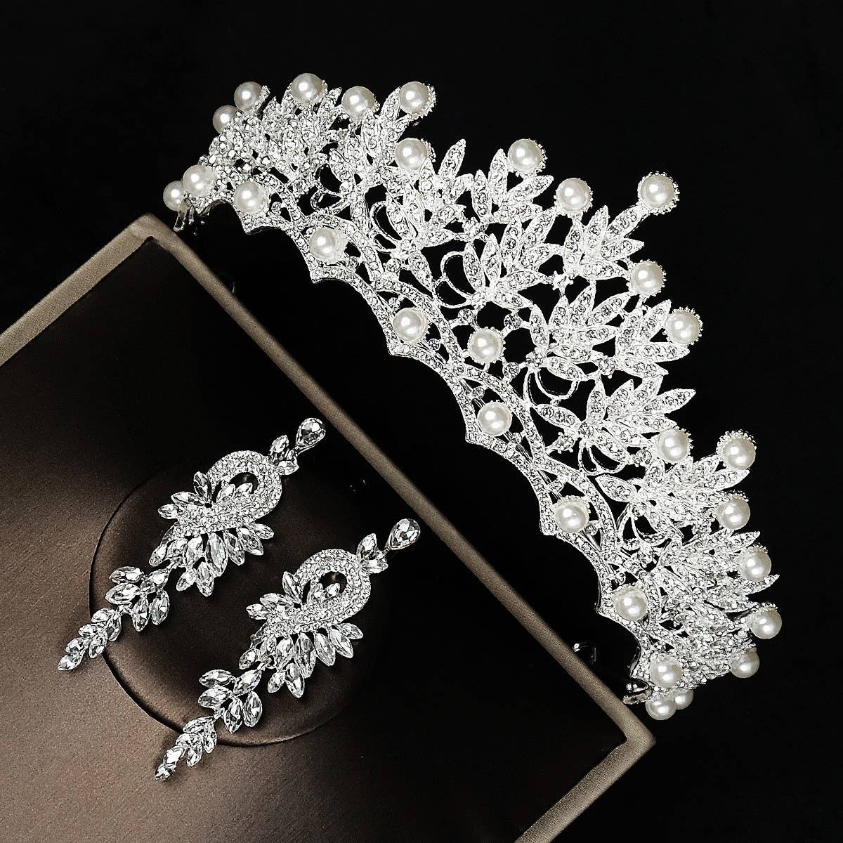 VINTAGE CROWN BRIDAL HAIR ACCESSORIES SET