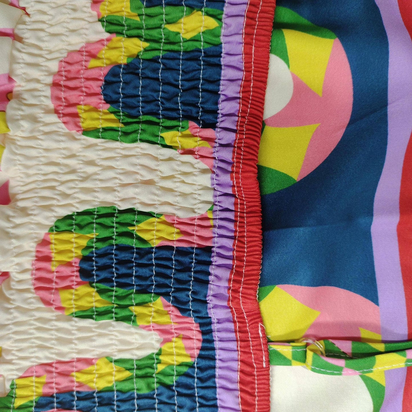 PRINT STRAPLESS SLIP-ON DRESS