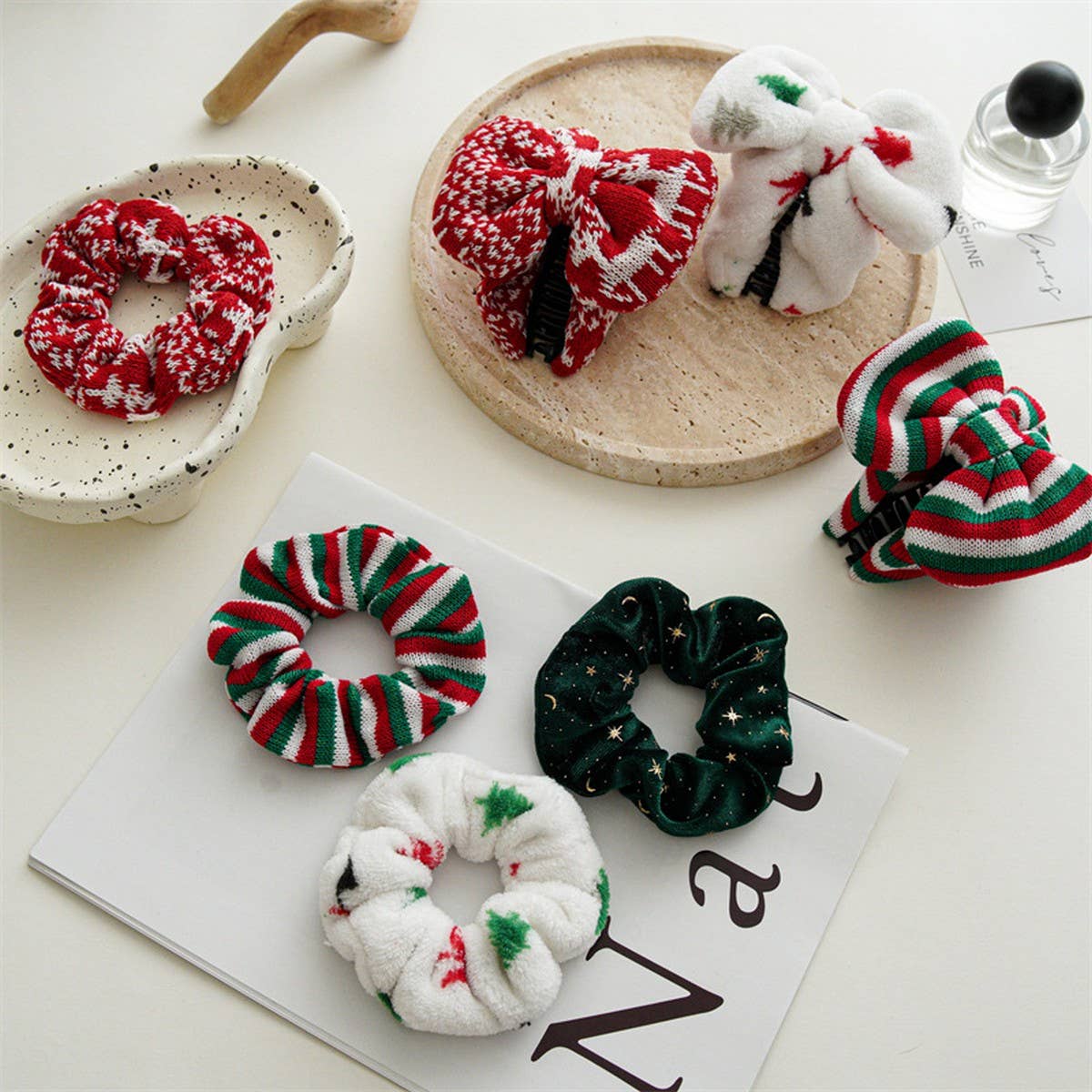 CHRISTMAS NEW ELASTIC HAIR SCRUNCHIES