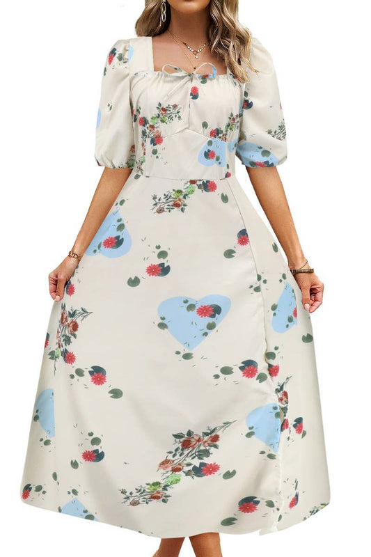 CWDMD6220_FLORAL LANTERN SLEEVE ELEGANT MAXI DRESS