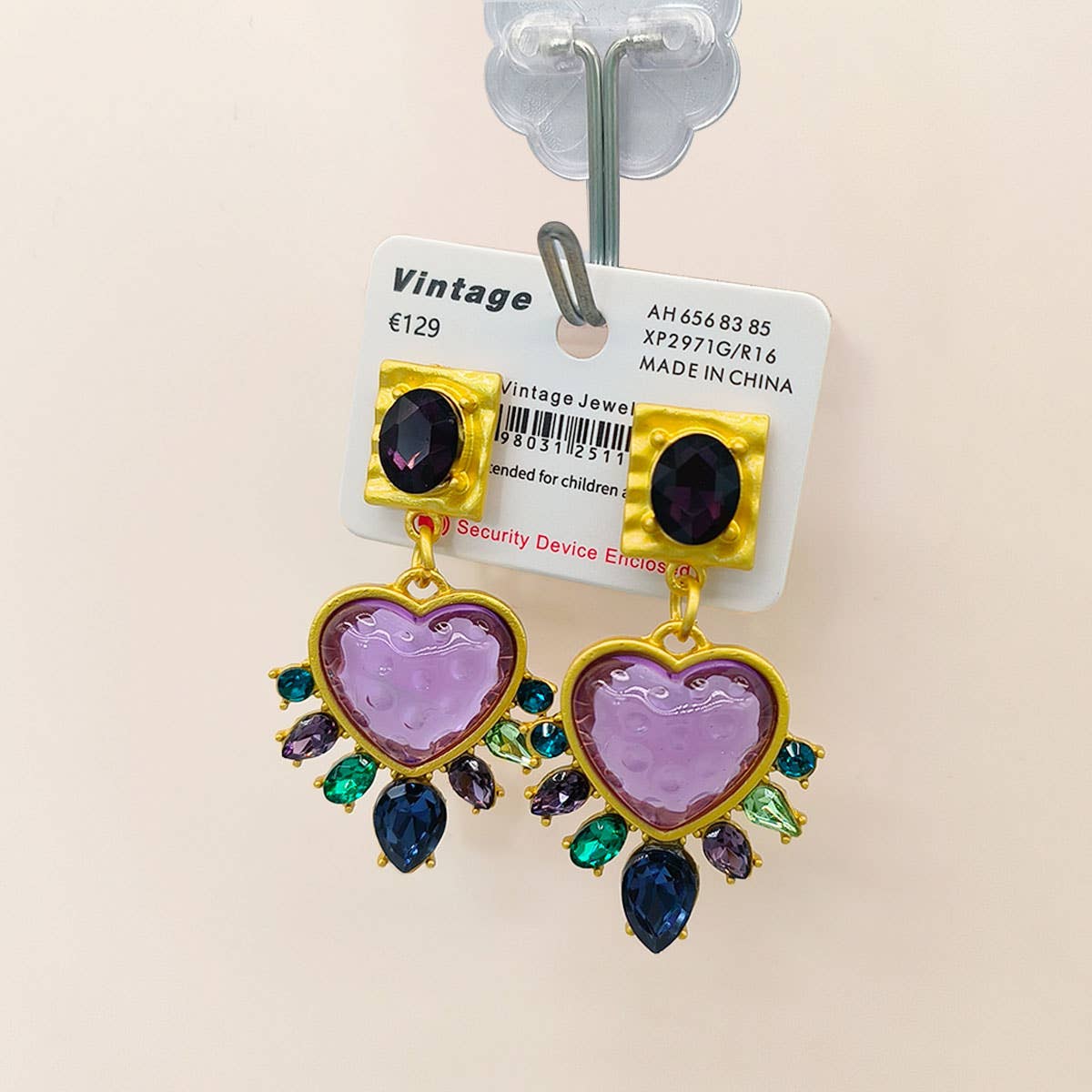 RETRO CLASSIC GLASS EARRINGS_CWAJE1107