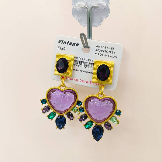 RETRO CLASSIC GLASS EARRINGS_CWAJE1107