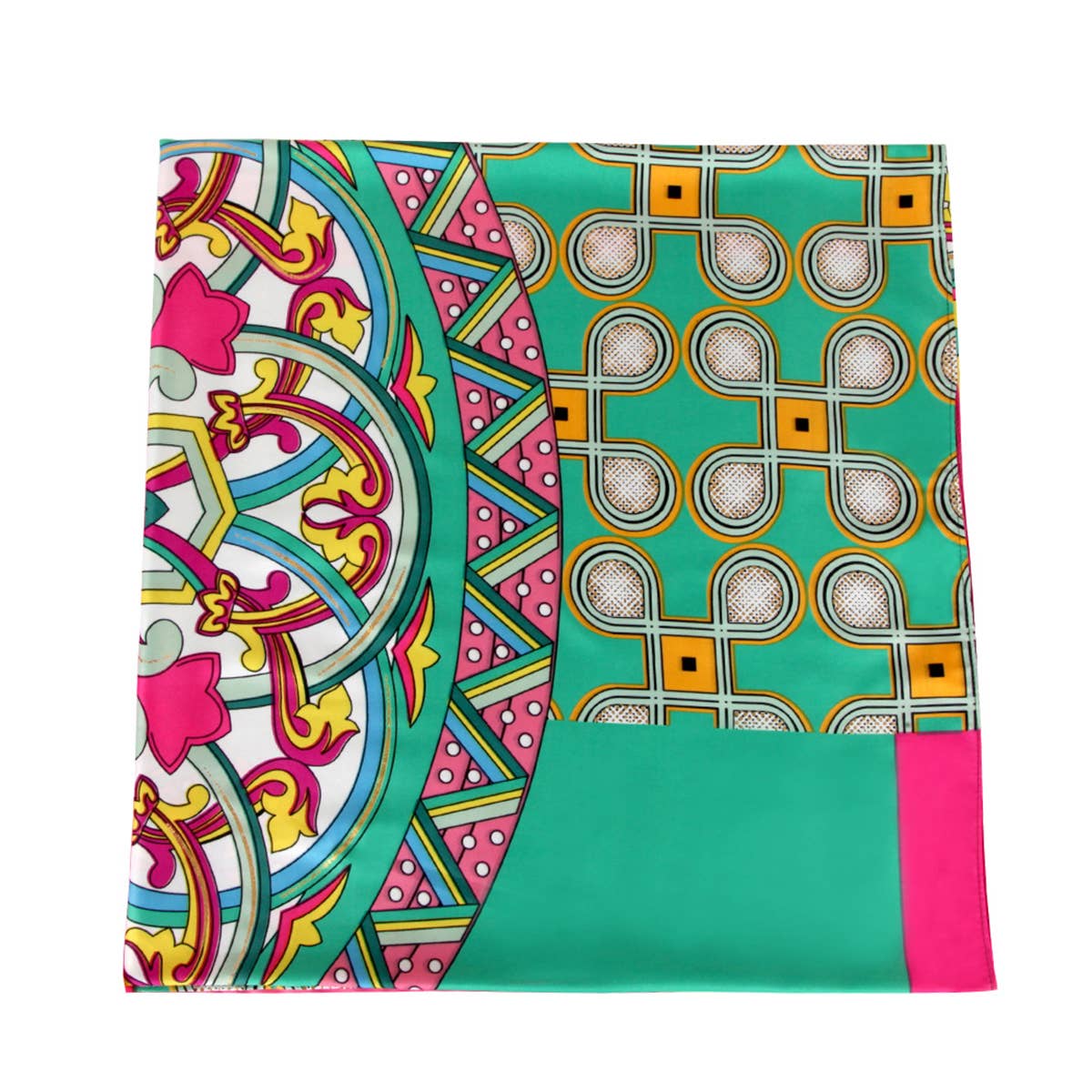 Twill Satin"First Love"Print Large Scarf for Women