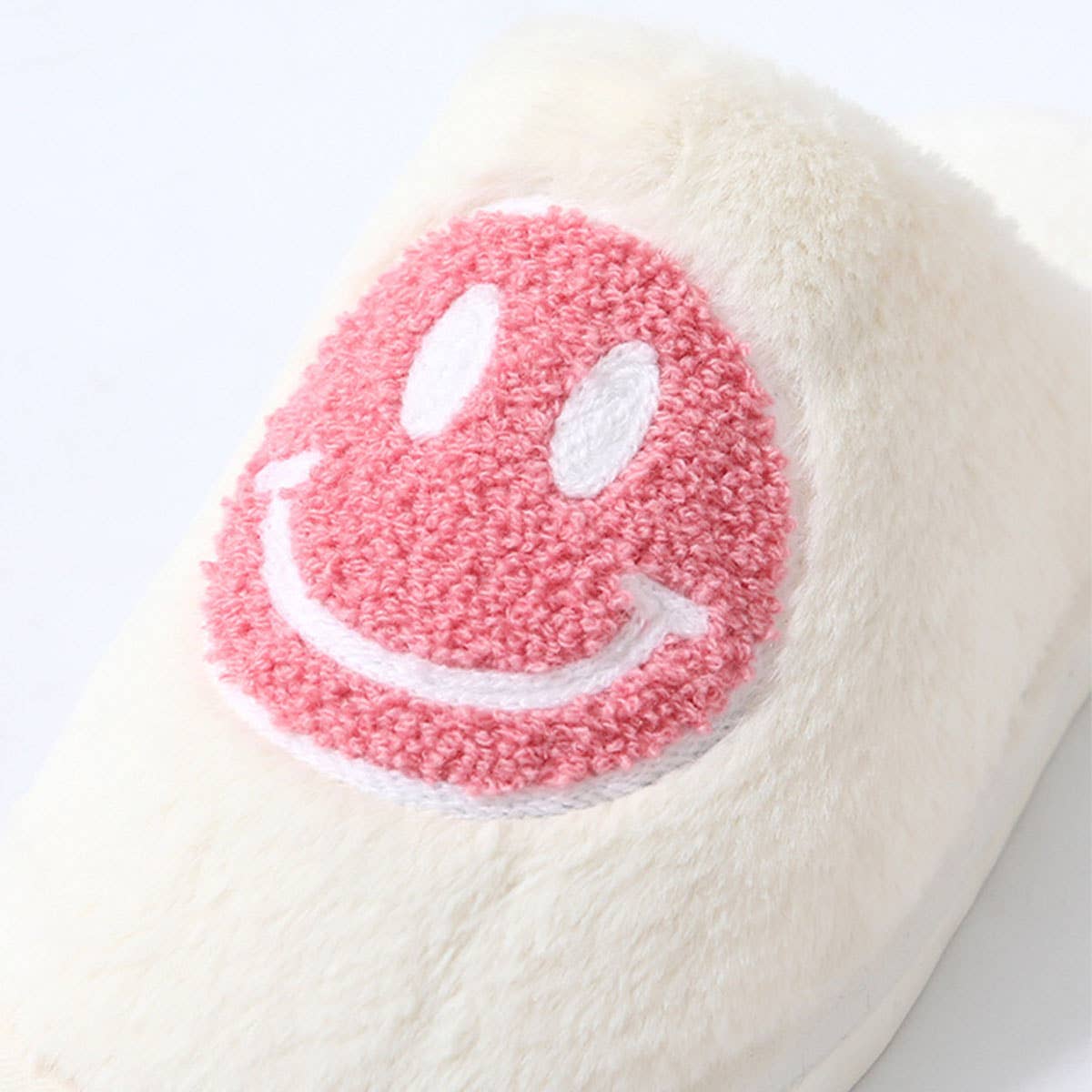 COZY SMILING FACE SLIPPERS FUZZY SLIPPERS WOMEN