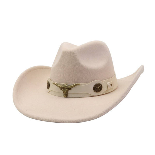 Western Ethnic  Felt Cowboy Fedora Hat_CWAH04428