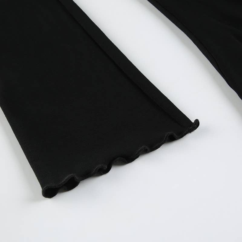 THREE-DIMENSIONAL ROSE FLARED SLEEVE T-SHIRT