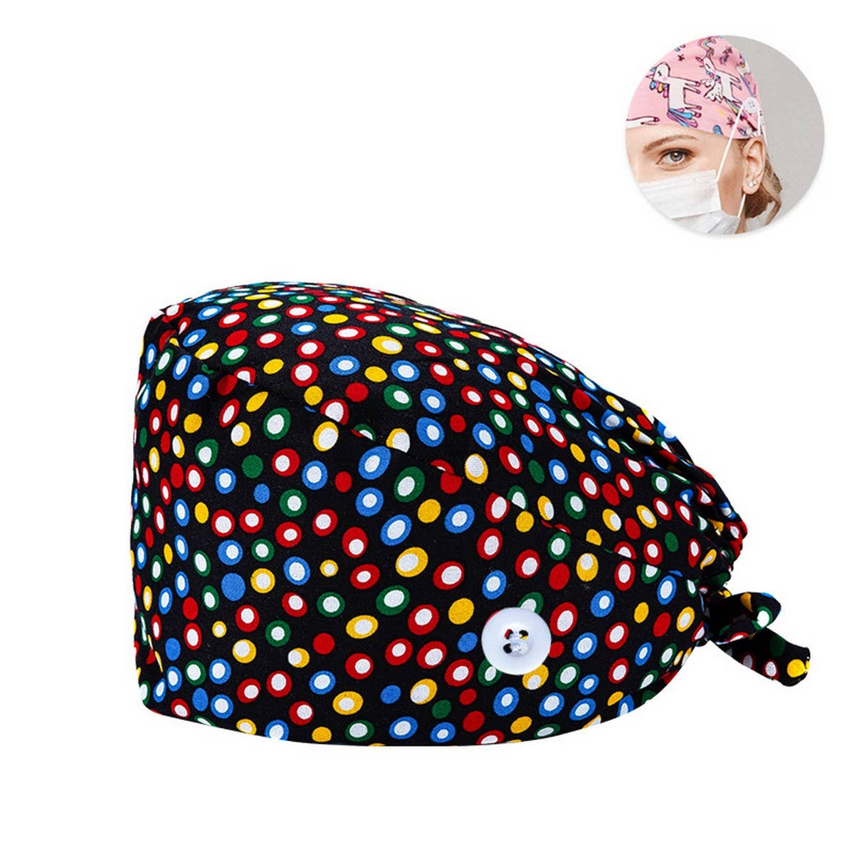 SCRUB CAP PRINTED SURGICAL CAP WORK CAP_CWAH3383